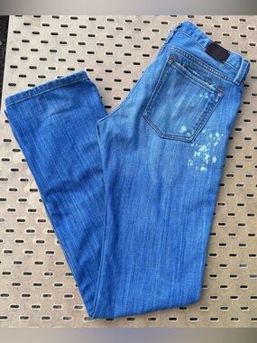 Banana Republic White Oak Cone Denim Light Wash Distressed Women's Jeans Size 27